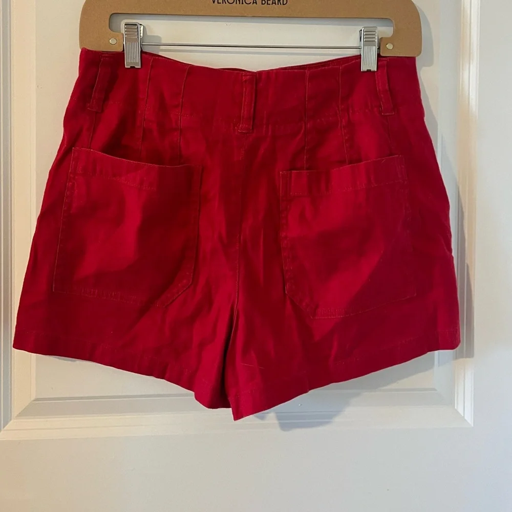 Maeve The Colette Linen Blend Short Red- Size 30 - Picture 5 of 6